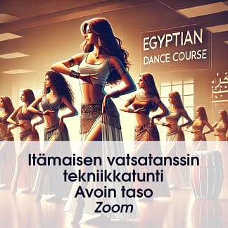 Itämaisen vatsatanssin tekniikkatunti – avoin taso (Zoom) keskiviikkoisin klo 19:15–20:30